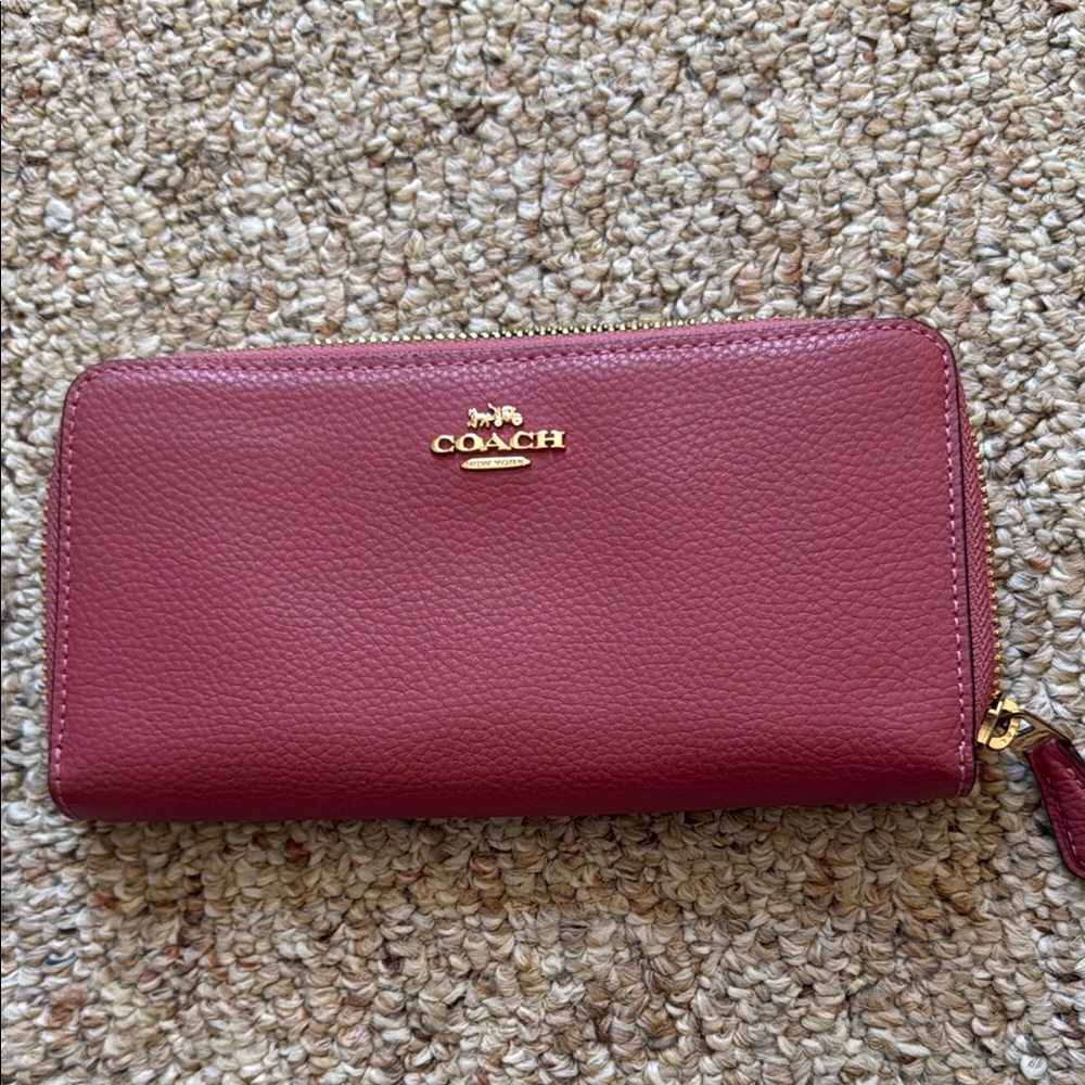 Coach Pink Leather Wallet